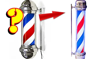 ¿Por qué el poste de barbería es rojo y blanco?