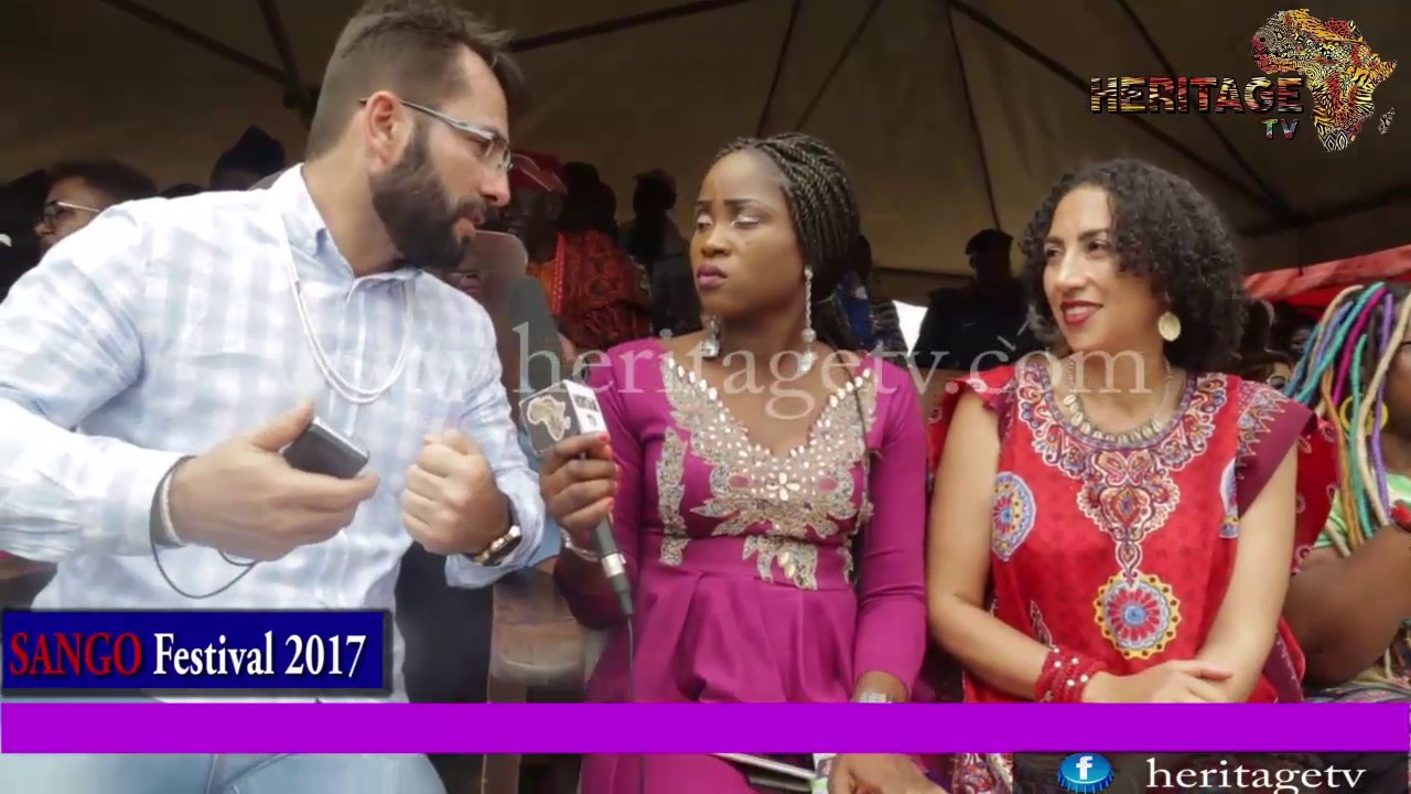 Brazilian people celebrates World Sango Festival 2017 with Alaafin of Oyo in Oyo Palace