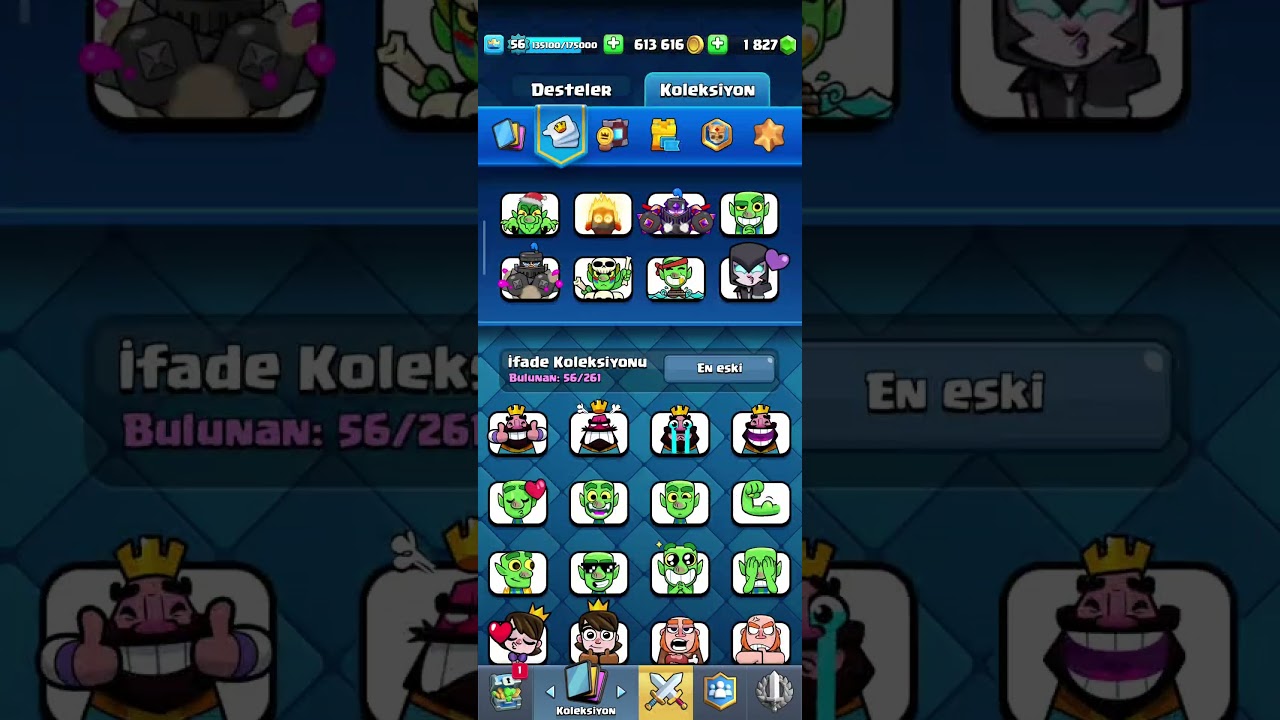 56 SEVİYE 9500 KUPA 9 EVRİM 13 ELİT 49 MAX KART videosu