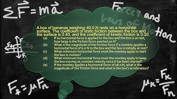 Physics Problem - Force and the Laws of Motion - Friction Forces - A box of Bananas
