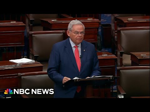 Menendez says he will not resign while addressing allegations on senate floor