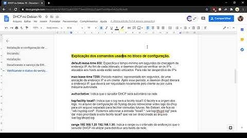 Configuração e Instalação de um servidor DHCP no Debian 10.