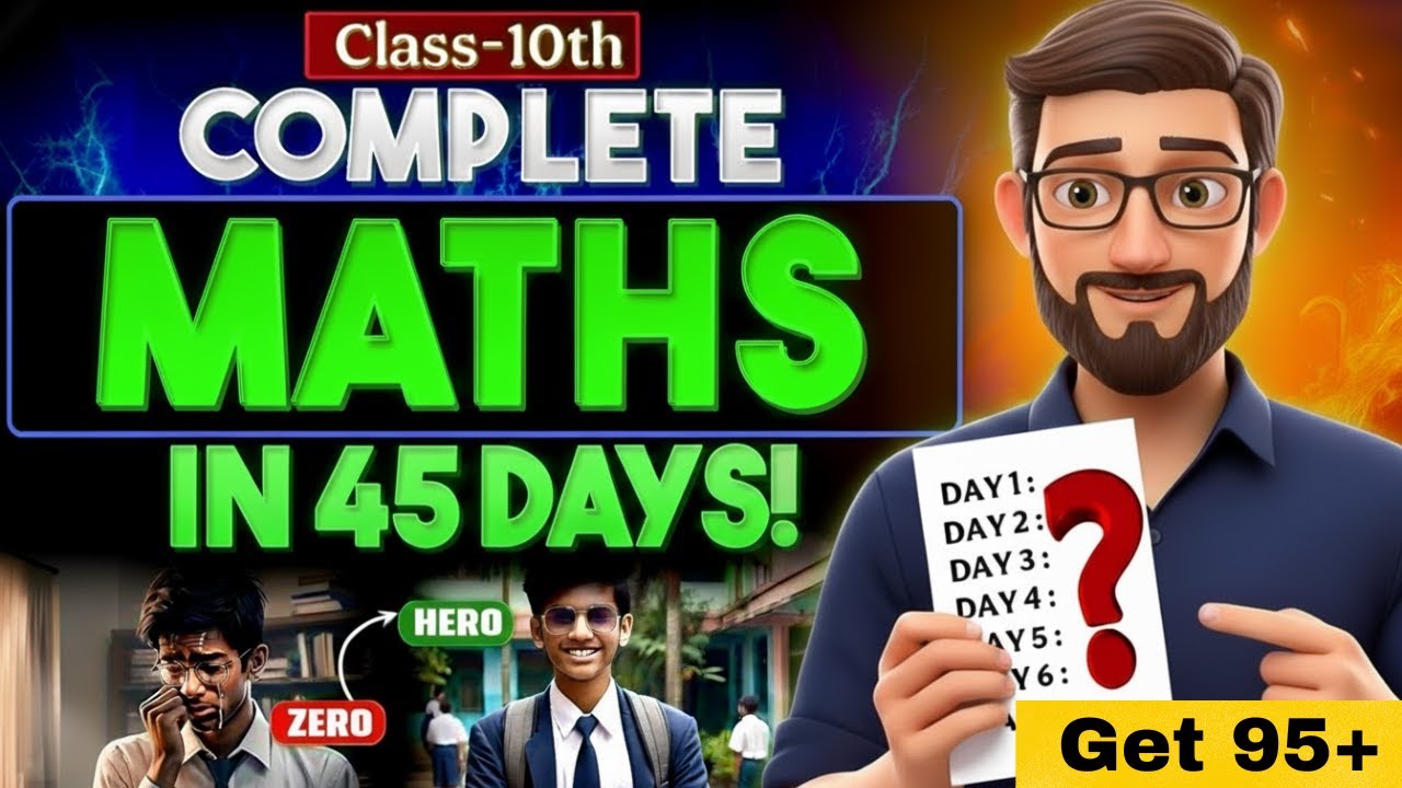 45 Days = 100 Marks in Class 10 Math! | Complete Study Plan 💯🔥 - YouTube