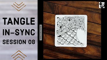 Tangle InSync#8+ FireCracker PopCloud And IX + Zentangle Patterns + Weekly Series