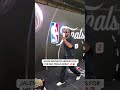 Jalen Brunson arrives for Game 1 of the NBA Finals 🏆