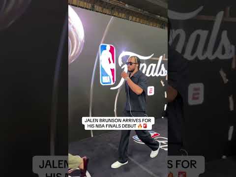 Jalen Brunson arrives for Game 1 of the NBA Finals 🏆
