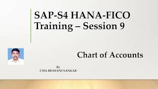Chart of Accounts in SAP S/4 HANA / Chart of Accounts configuration in SAP S/4 HANA