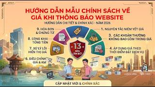 Mẫu Chính Sách Về Giá Khi Thông Báo Website Với Bộ Công Thương 2026