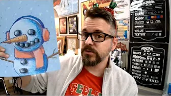 Snowman Portrait - An Early Elementary Art Lesson for the Holidays