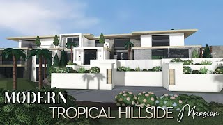 Bloxburg: Modern Tropical Hillside Mansion | $400k (Exterior) ๐๏ธ Bloxburg: Modern Tropical Hillside Mansion | $400k (Exterior) ๐๏ธ