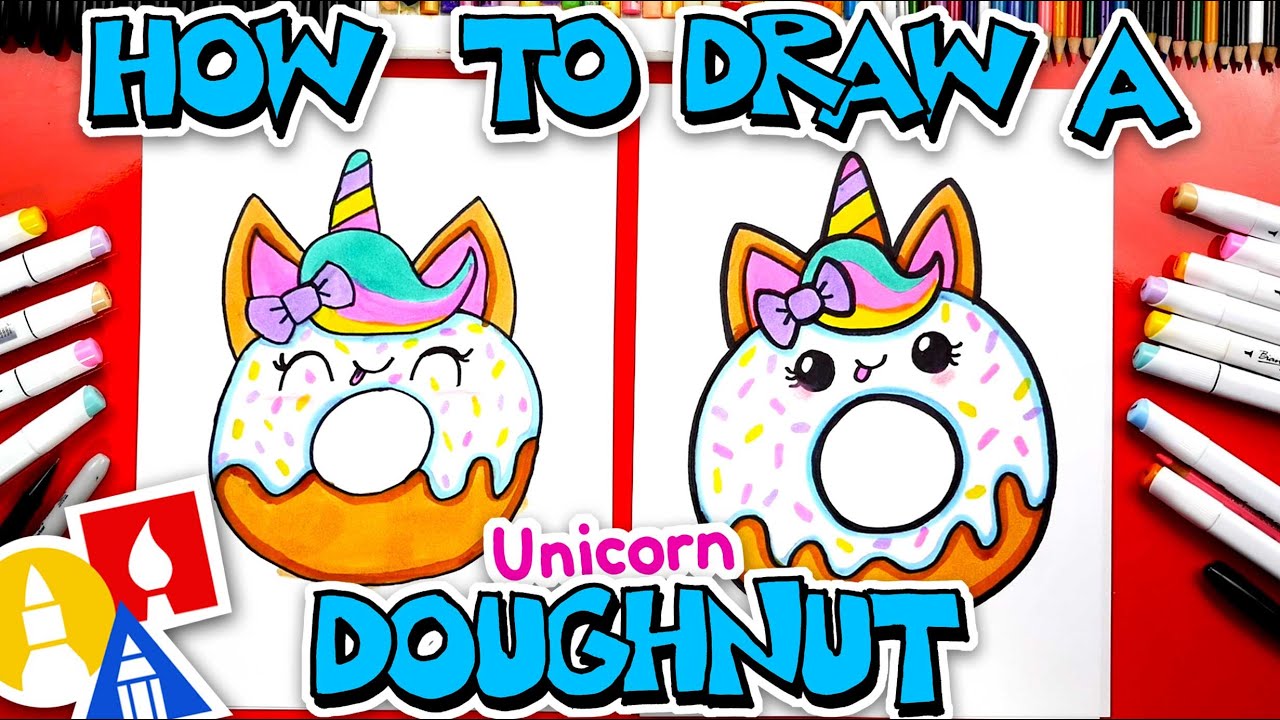 How To Draw A Cute Unicorn Doughnut - YouTube