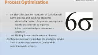 Lean and Six Sigma Thinking for Process Optimization