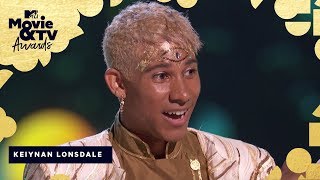 Keiynan Lonsdale Accepts the Award for Best Kiss | 2018 MTV Movie & TV Awards