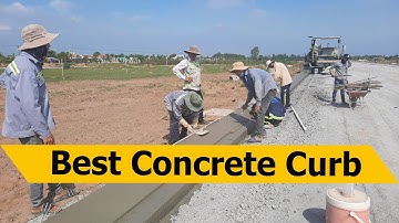 How to Make a Concrete Curb by Machine | Đổ bê tông bó vỉa bằng máy