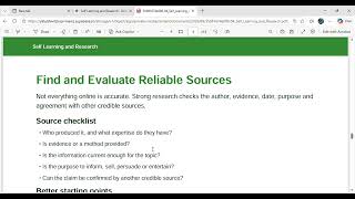 Self-Learning and Research Tutorial Video Module 4 for Self-Development Course
