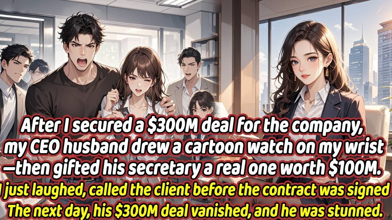 After I secured a $300M deal for the company, my CEO husband drew a cartoon watch on my wrist...