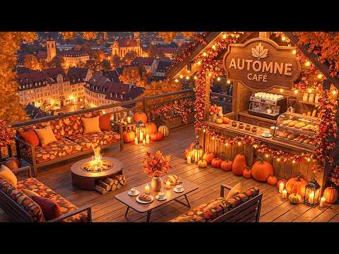 Soothing Autumn Jazz Instrumental Music ???? Cozy Autumn Fireplace Ambience for Relax, Sleep and, Re