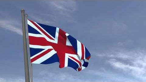 Union Flag made with Blender 2.54 Cloth Simulator