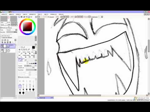 como usar paint tool SAI para entintar tus dibujos - YouTube