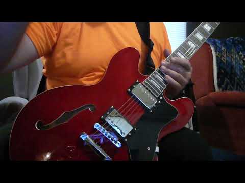 Best Choice Semi Hollow Body 355 Style Electric Guitar demo. (Brand name is "BEST CHOICE.")