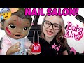 BABY ALIVE goes to the NAIL SALON! The Lilly and Mommy Show! The TOYTASTIC Sisters! FUNNY KIDS SKIT!