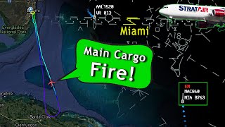 StratAir B767 has POSSIBLE CARGO FIRE enroute | Emergency Diverts to Miami