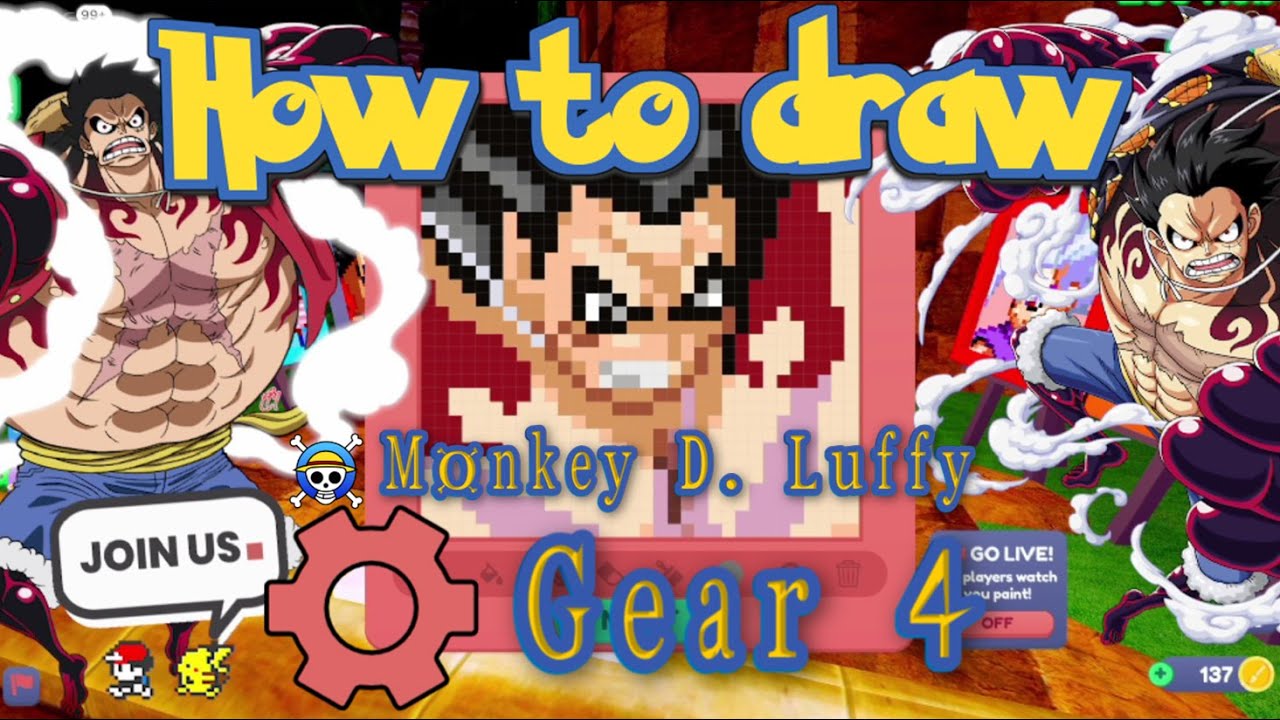 How to make Gear Fourth Luffy [One Piece] #roblox #robloxedit #robloxf, Luffy Gear 4