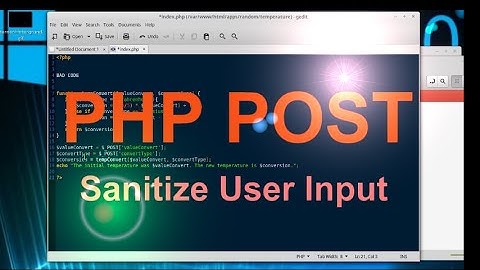 Fixing Unsafe PHP POST Code Sanitize User Input Web Server Security Example