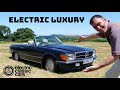 Luxury electric mercedes 500sl road trip to loton park hill climb