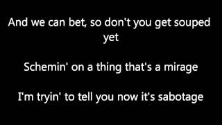 Video thumbnail of "Beastie Boys - Sabotage Lyrics"