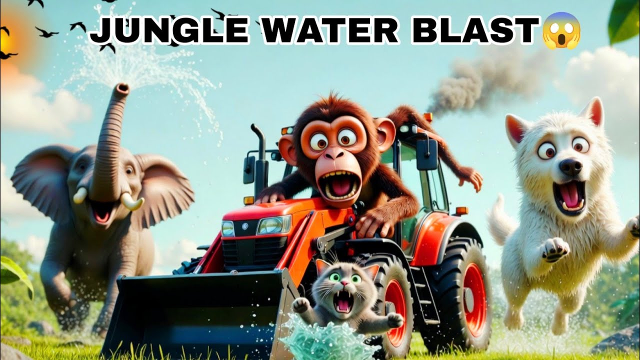 Monkey Sisi Water Park Challenge 💦 | Crazy Jungle Fun 3D Cartoon 