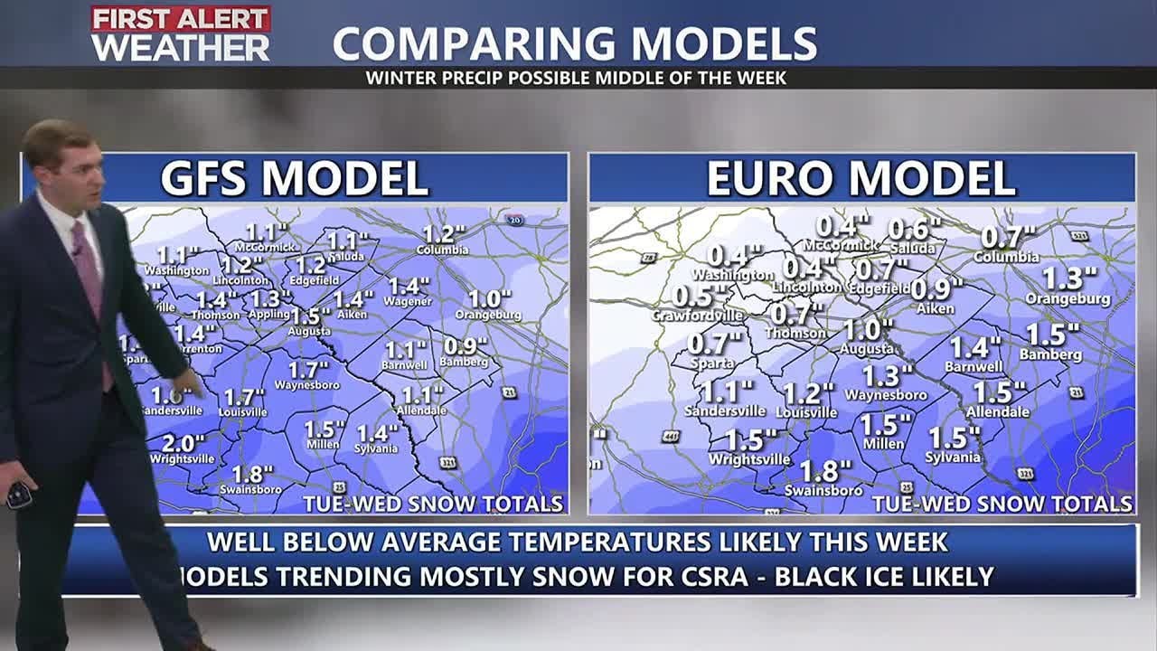 Tracking Winter Weather. First Alert Weather Day issued Tuesday and ...
