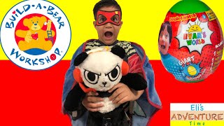 Build a Bear Combo Panda & Ryan’s World Egg fun with Eli
