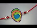 Peacock feather rakhi making / / Peacock rakhi making / Mor pankh rakhi /mor wali rakhi