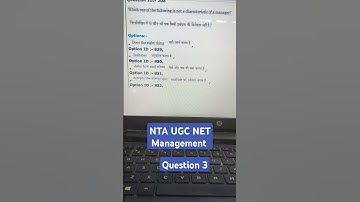 NTA UGC NET Management practice questions number 3 #drbarkhagupta #ntaugcnet