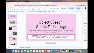 COM 1103 PRESENTATION - Mastery Assignment 2 - The Object Speech