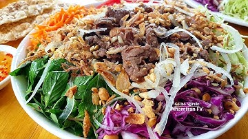 GỎI BÒ NGŨ SẮC đẹp mắt giòn ngon tươi mát hợp ăn kiêng hay lai rai cực hấp dẫn |Nhamtran FV