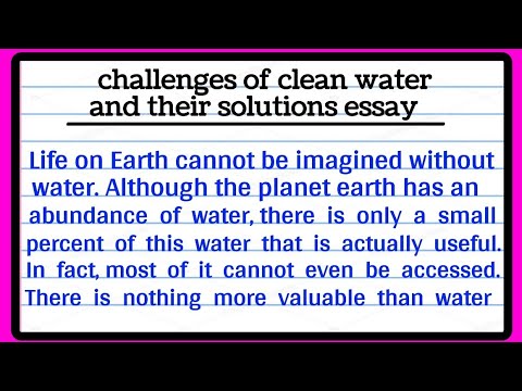 challenges of clean water and their solutions essay writing