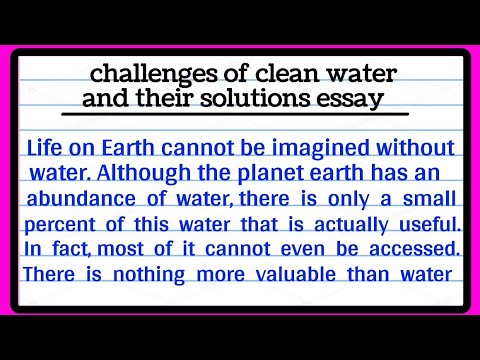 essay on challenges of clean water and their solutions