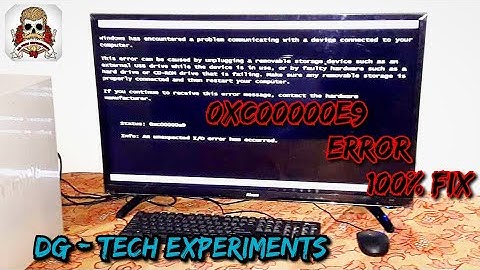 0xc00000e9 error 100% fix