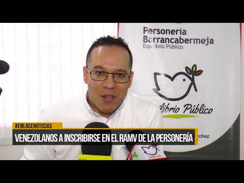 Venezolanos a inscribirse en el RAMV de la personería
