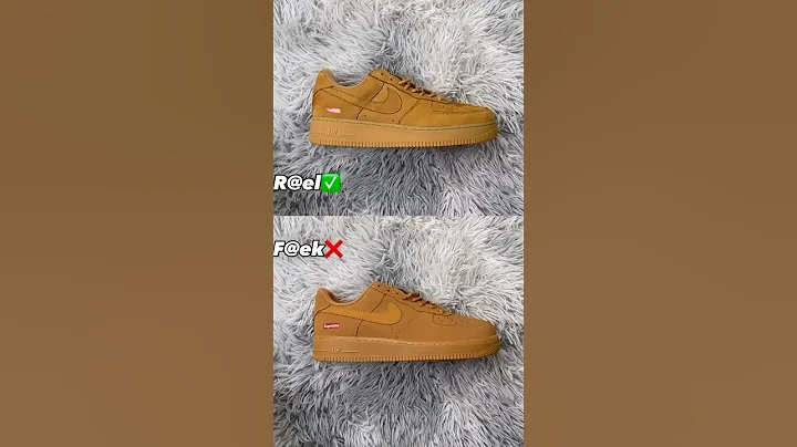 Real Vs Fake Wheat Air Force 1 Supreme #sneakerhead #sneakers #viral