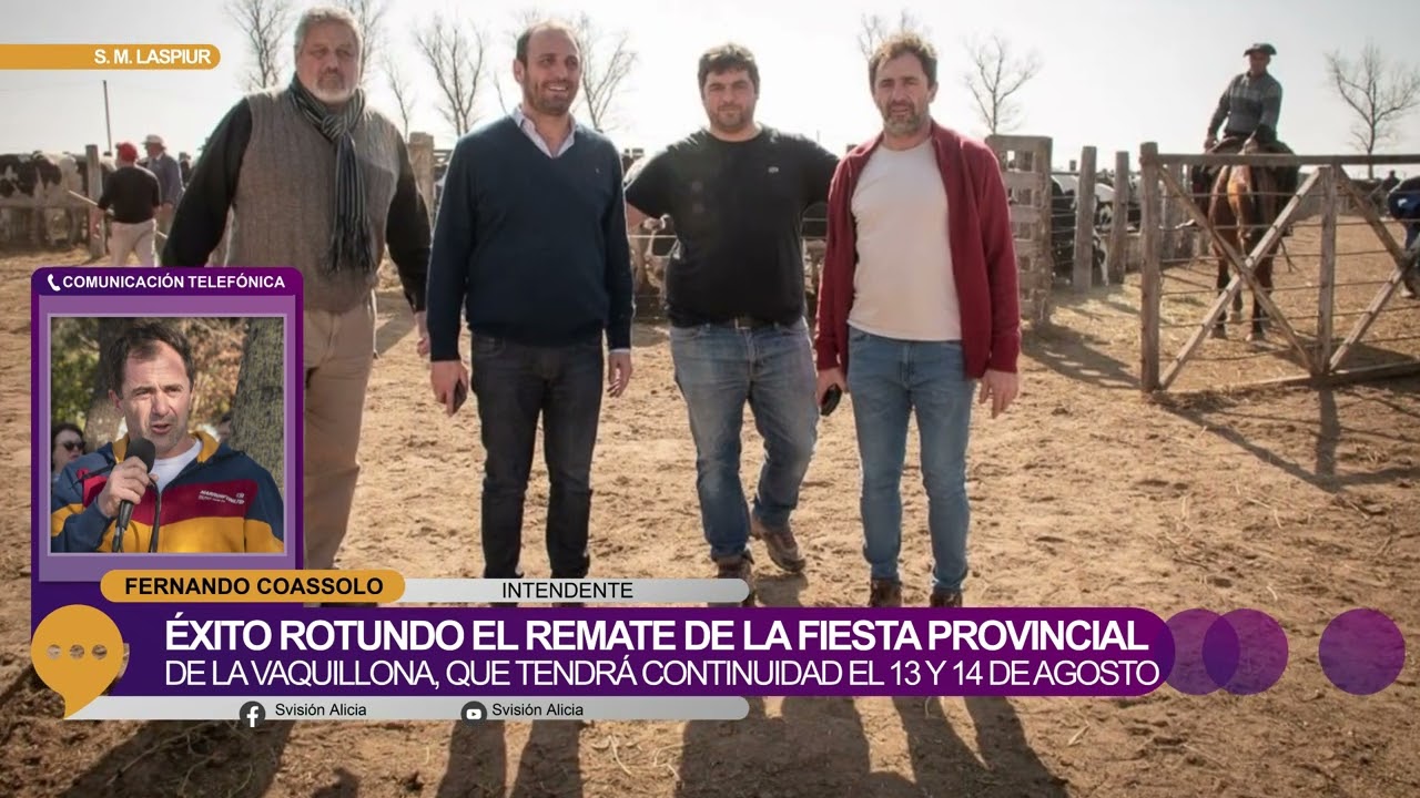 Éxito en el remate de la Fiesta de la Vaquillona en Saturnino M. Laspiur.