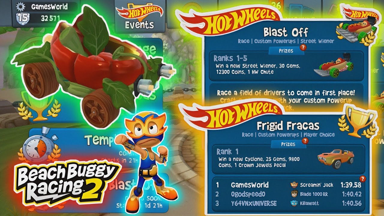 New Streetwiener 😵‍💫 Tournament 🏆 | Frigid Fracas☃️1st Place | Beach Buggy Racing 2 🏖🏁 | BB Racing 2