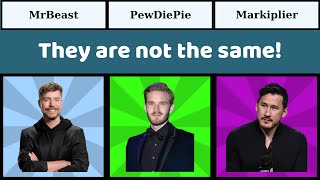 Details Comparision: MrBeast vs PewDiePie vs Markiplier News