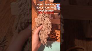 How to make a therian yarn tail!🪶🐺🐾🌿💫 #therian #craft #antizoo