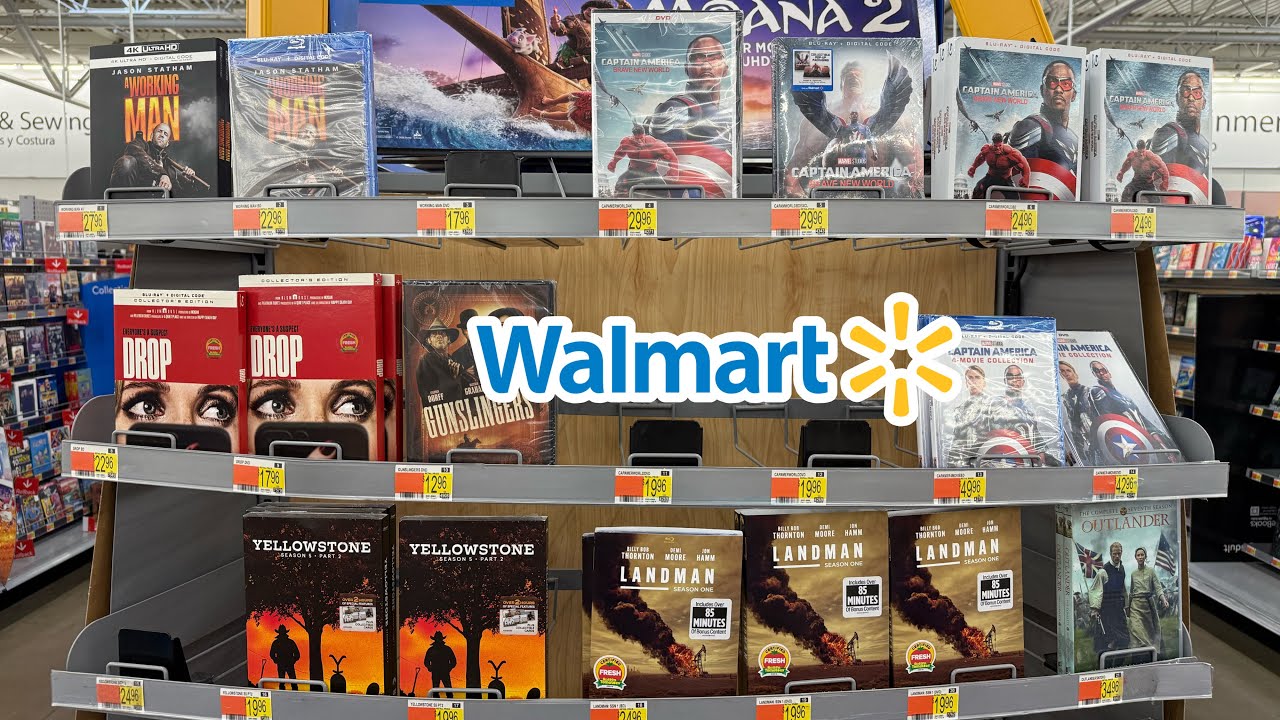 Walmart New Movies DVD Bluray 4K physical media
