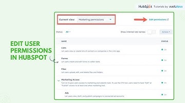How-to edit user permissions in Hubspot.