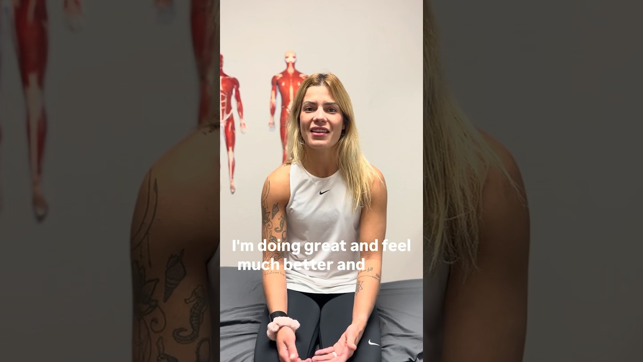 Dr. Andy helping UFC fighter, Luana, rehab through her shoulder injury with Tecar, ARPwave & P.T.