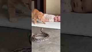 Celebrity Brave Cat Fights Giant Snake to Protect the Baby! 🐱💪 | Real Life Hero Moment! Profile